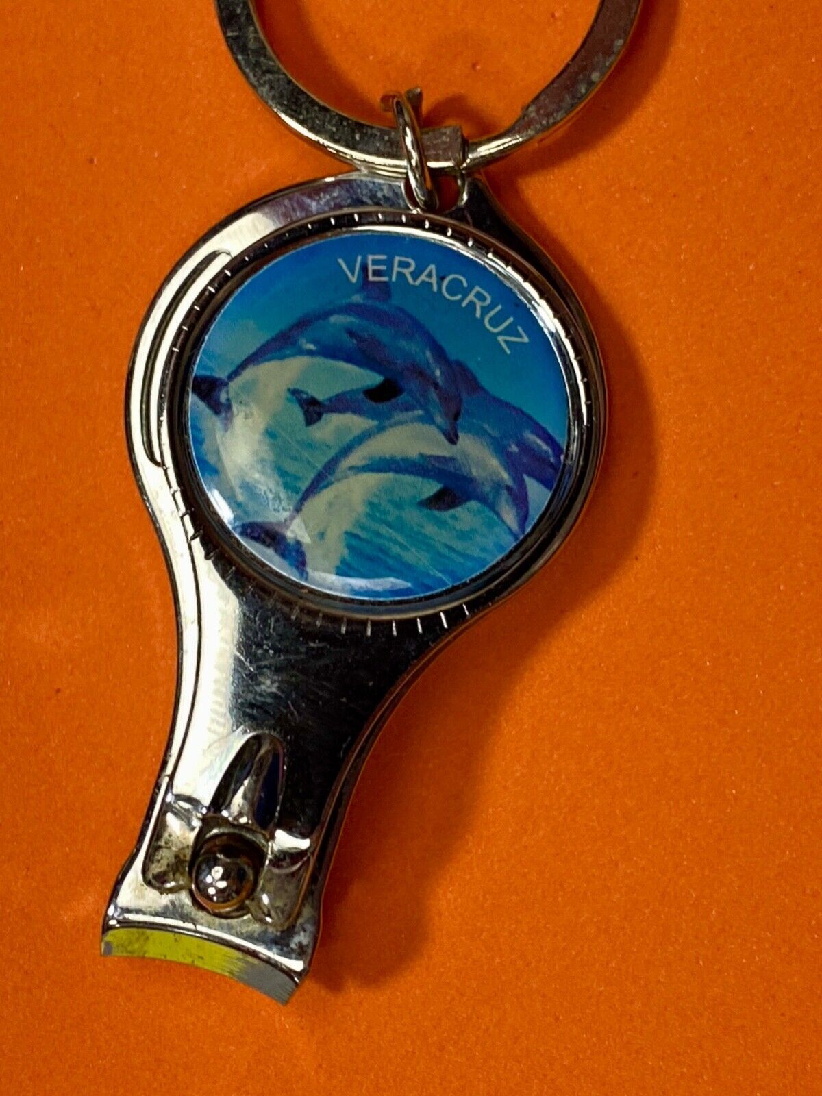 Veracruz (Mexico) Jumping swimming dolphins key chain keychain toenail clipper