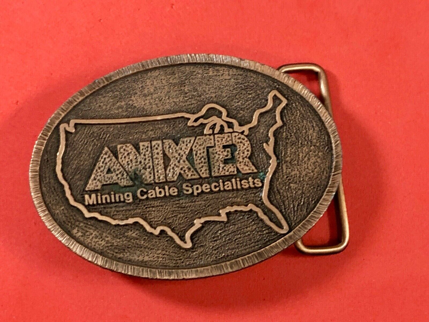 Anixter Mining Cable Specialists company promotional belt buckle by Hit Line 