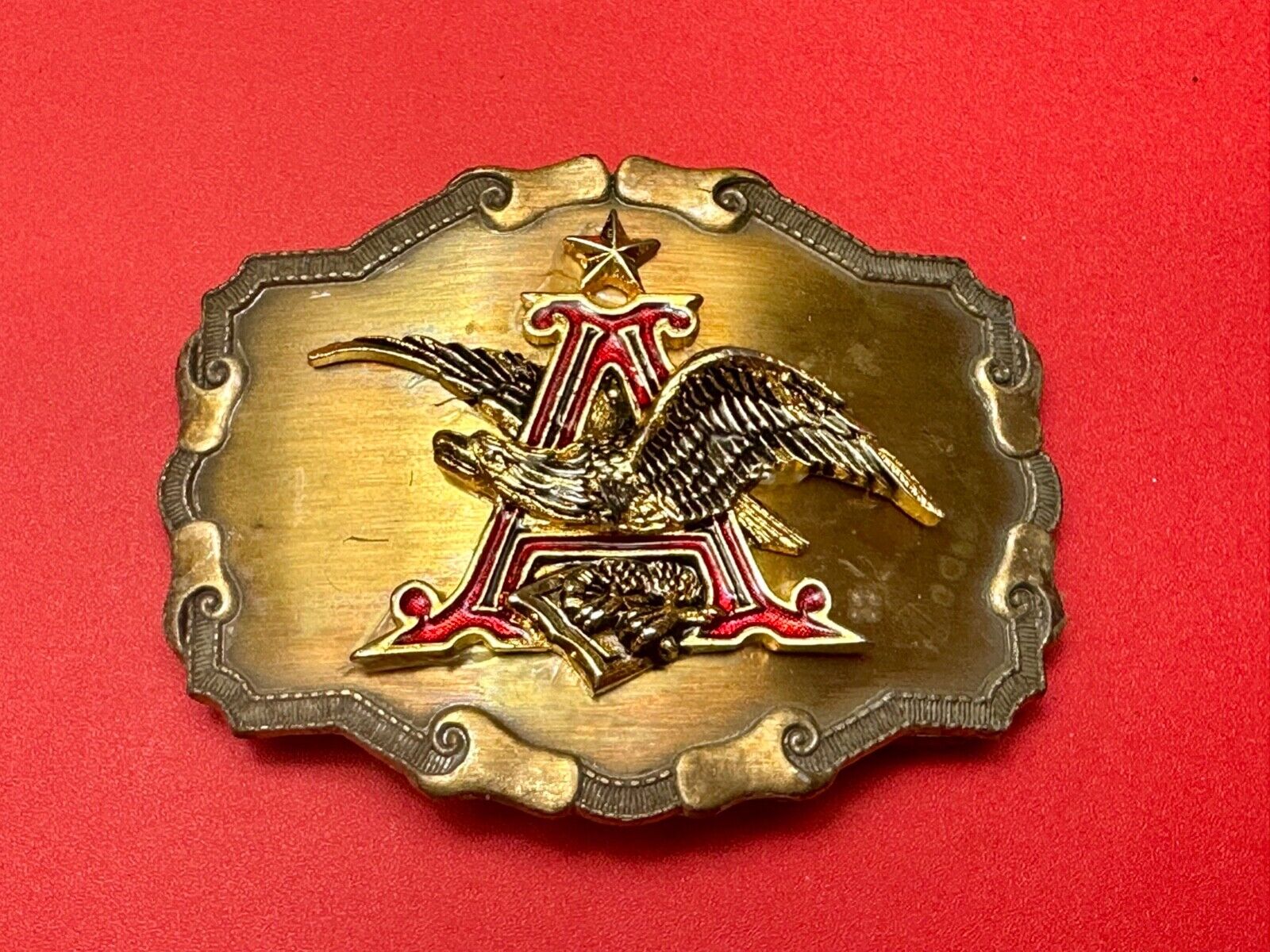Anheuser Busch Eagle western framed Pre loved! Belt Buckle by Raintree