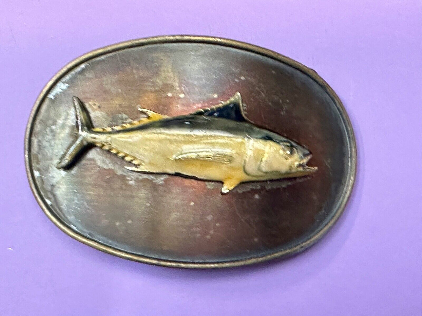 Vintage Fish Fishermans Gift! Retro RainTree Belt Buckle