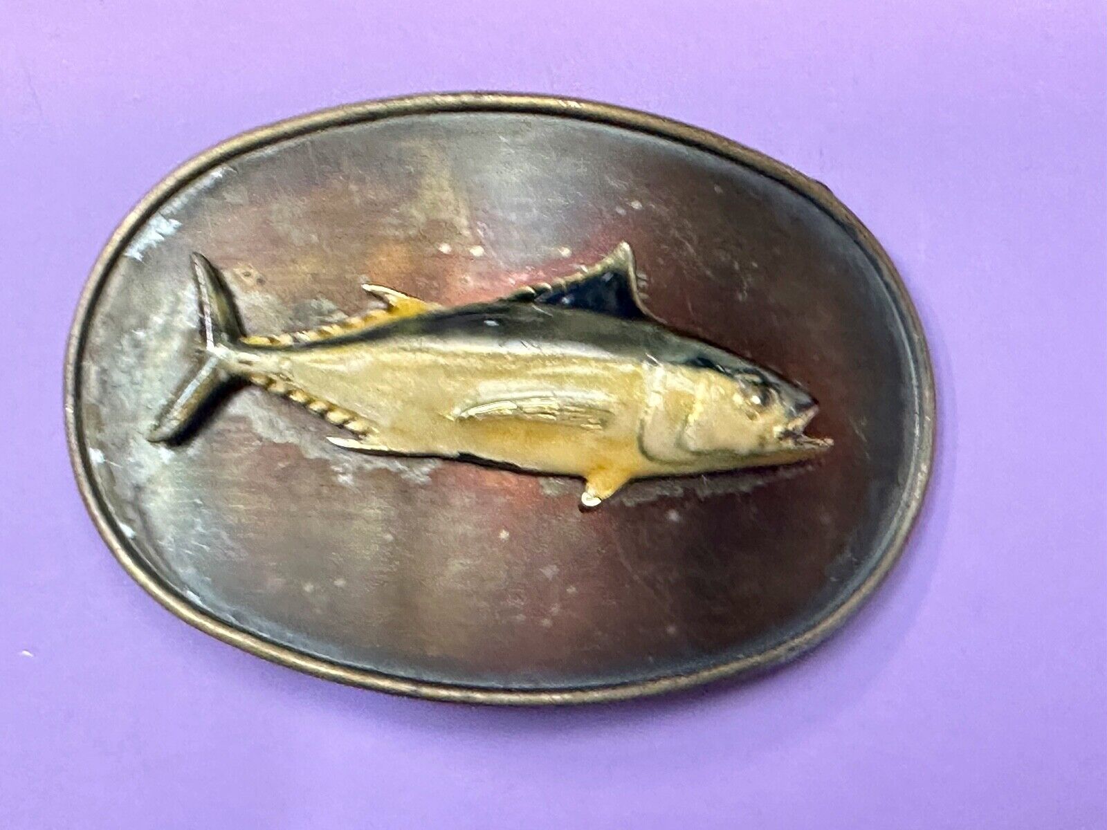 Vintage Fish Fishermans Gift! Retro RainTree Belt Buckle