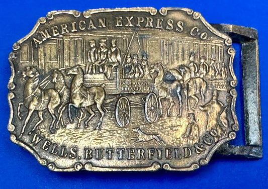 American Express Wells Butterfield belt buckle by Synek Studio New York