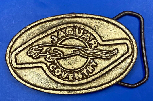 Sytner Jaguar Coventry Car Auto Collectors Dealers Vintage Brass Belt Buckle