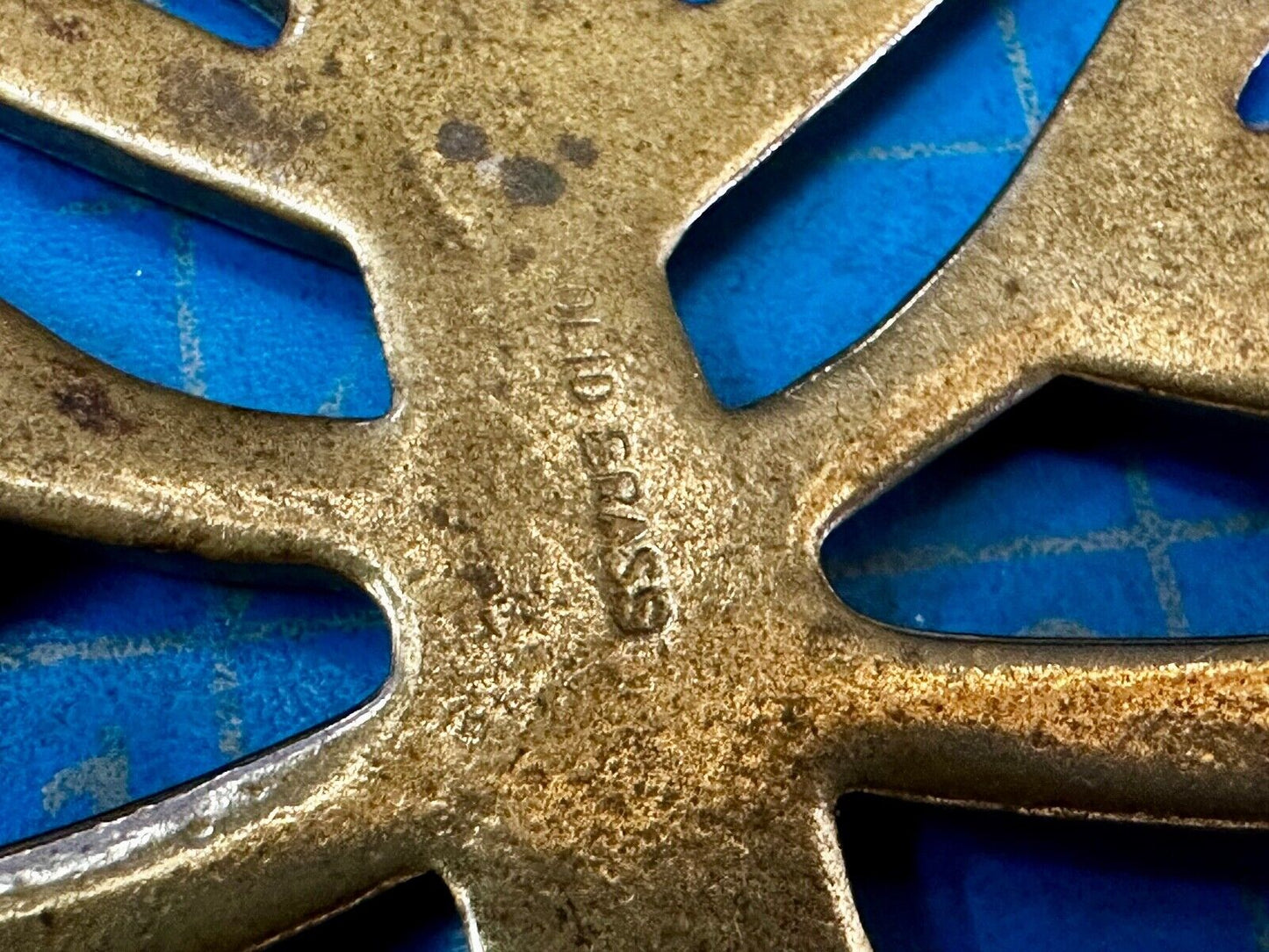 70s Butterfly Bug Insect Girl Kid Hippie Boho Animal Art Brass Vtg. Belt Buckle
