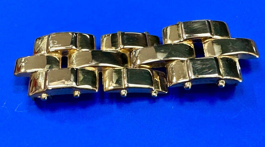 Three Segment gold tone belt buckle signed CK Oucor?