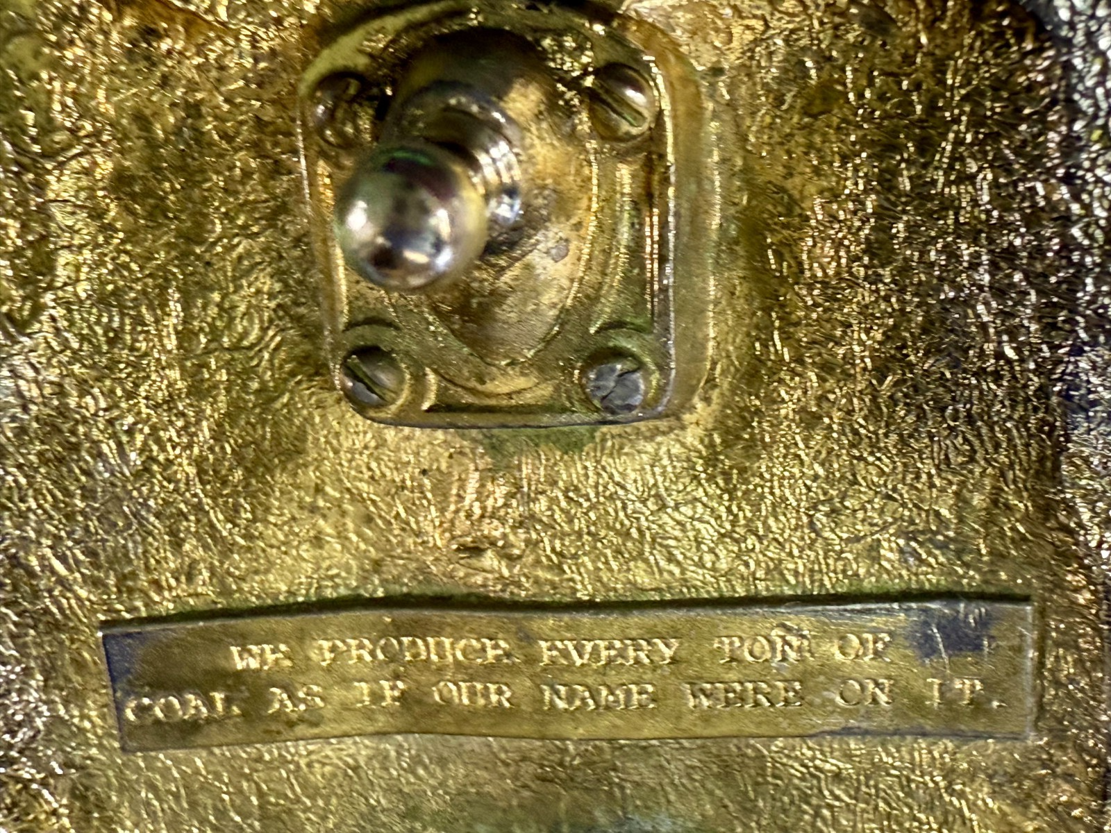 AMAX Coal Industries Mining Company Commemorative Vintage 70's Belt Buckle