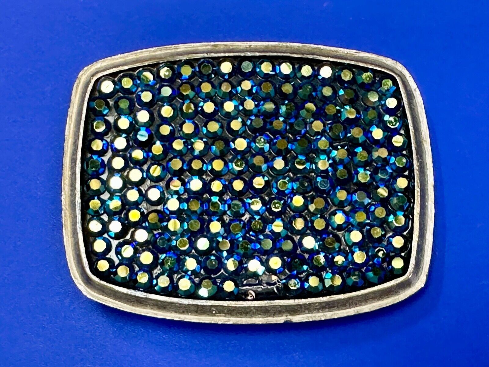 USA made Rhinestone covered retro vibe Belt Buckle