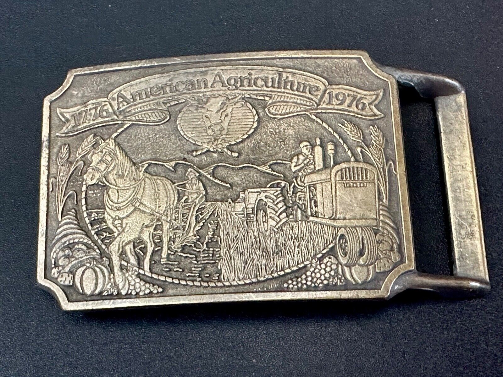American Agriculture Bicentennial Celebration Ortho sponsored belt buckle