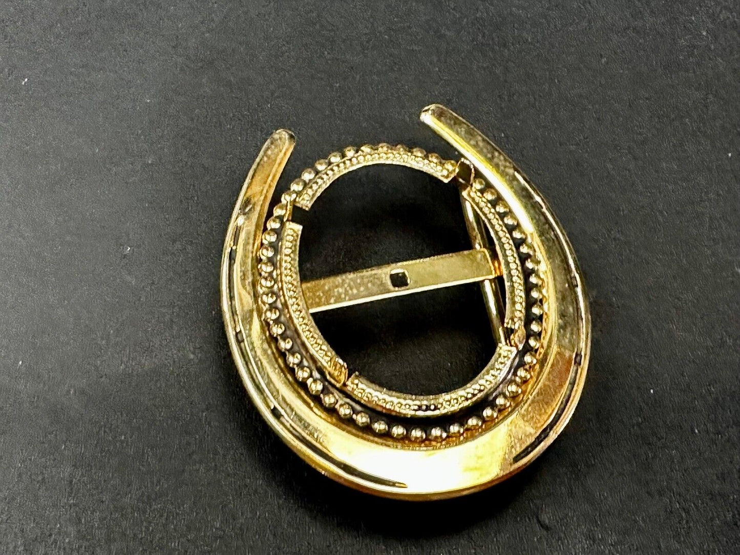 30 x 40 mm Gold Color Horseshoe Belt Buckle To Mount Your Cabochon Gem Stone