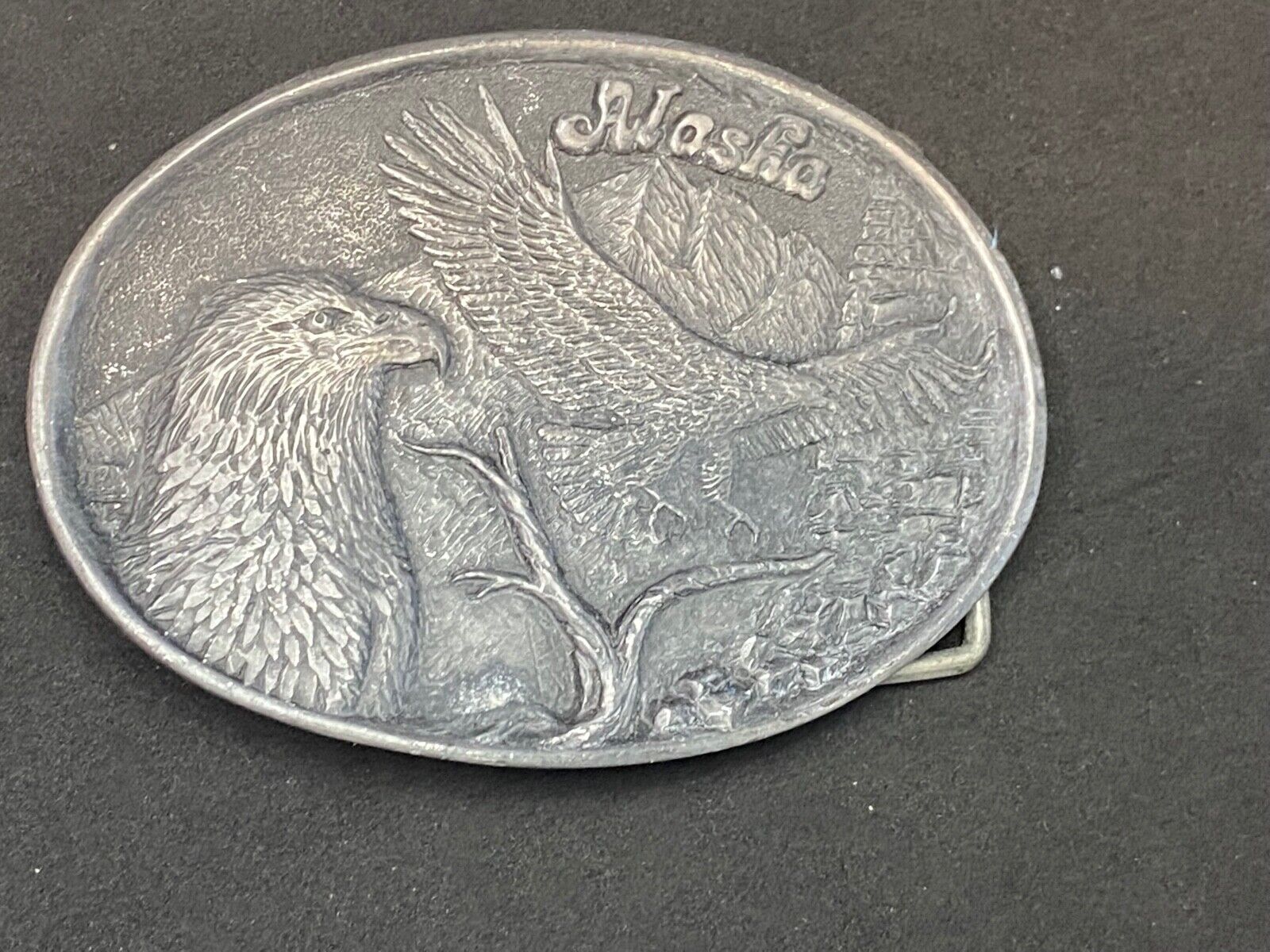 Alaska Frontier Arts Ltd Flying Eagle  Great State Belt Buckle By Donohue Ent. 