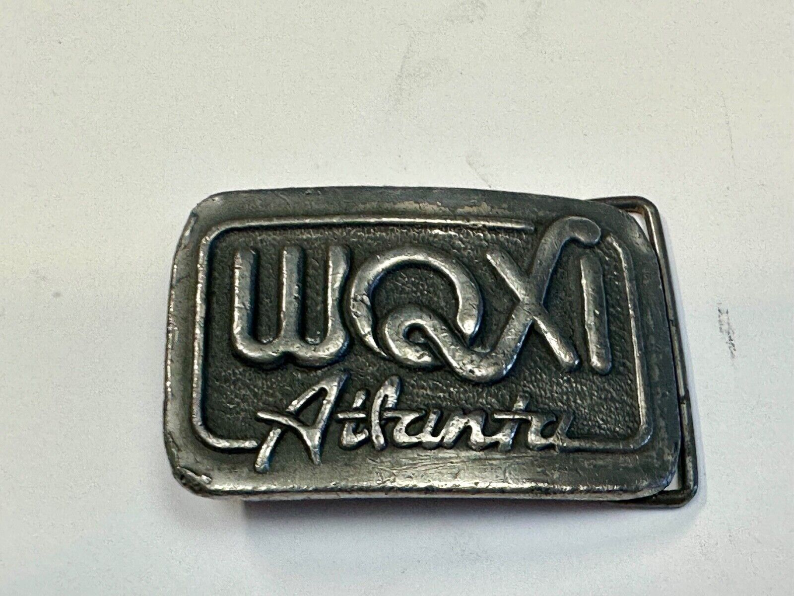 1976 WQXI ATLANTA Vintage Belt Buckle. Collectible, RADIO STATION Promo