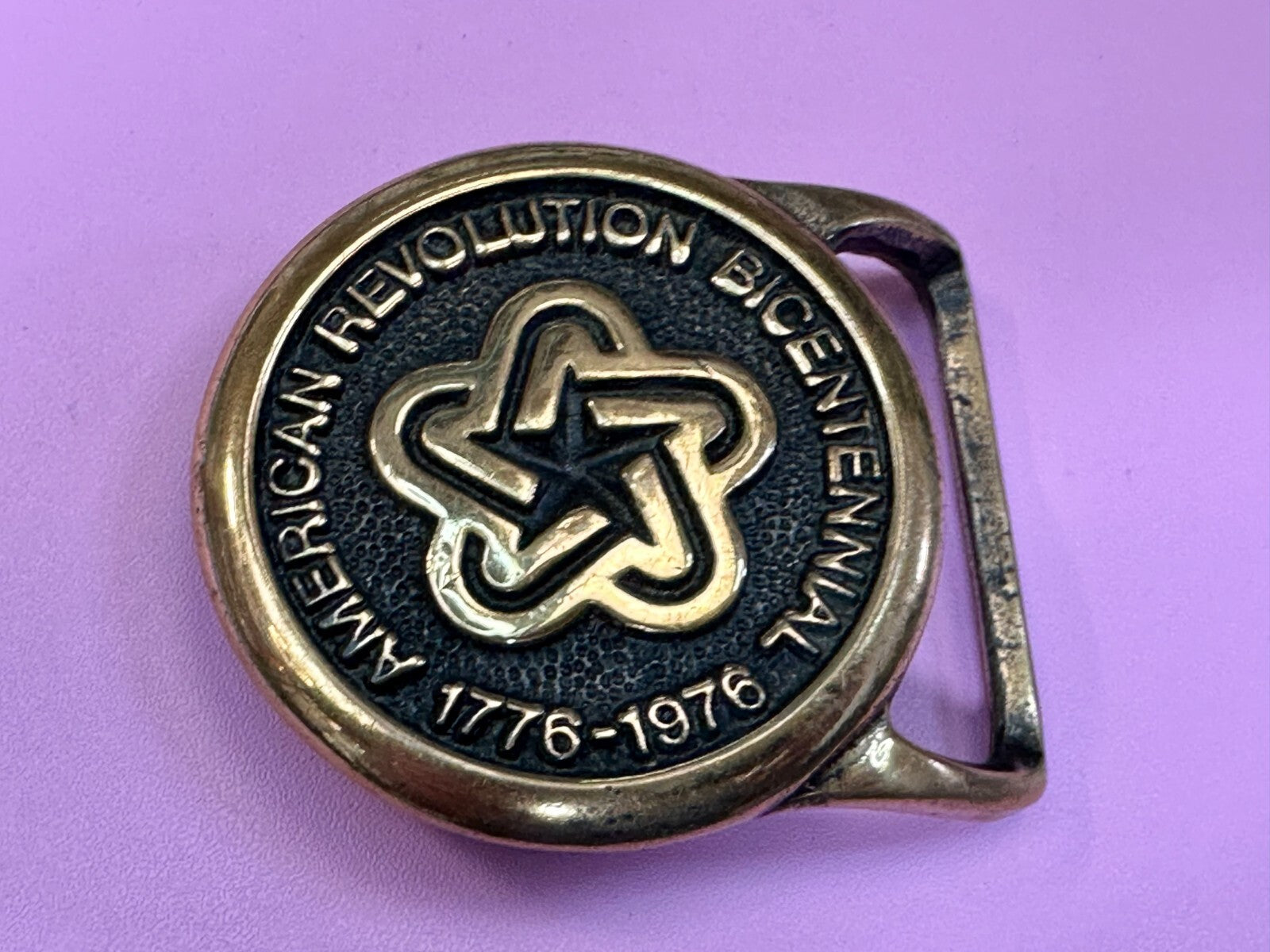 American Bicentennial Revolution Tough Taylor Music Solid Brass Belt Buckle