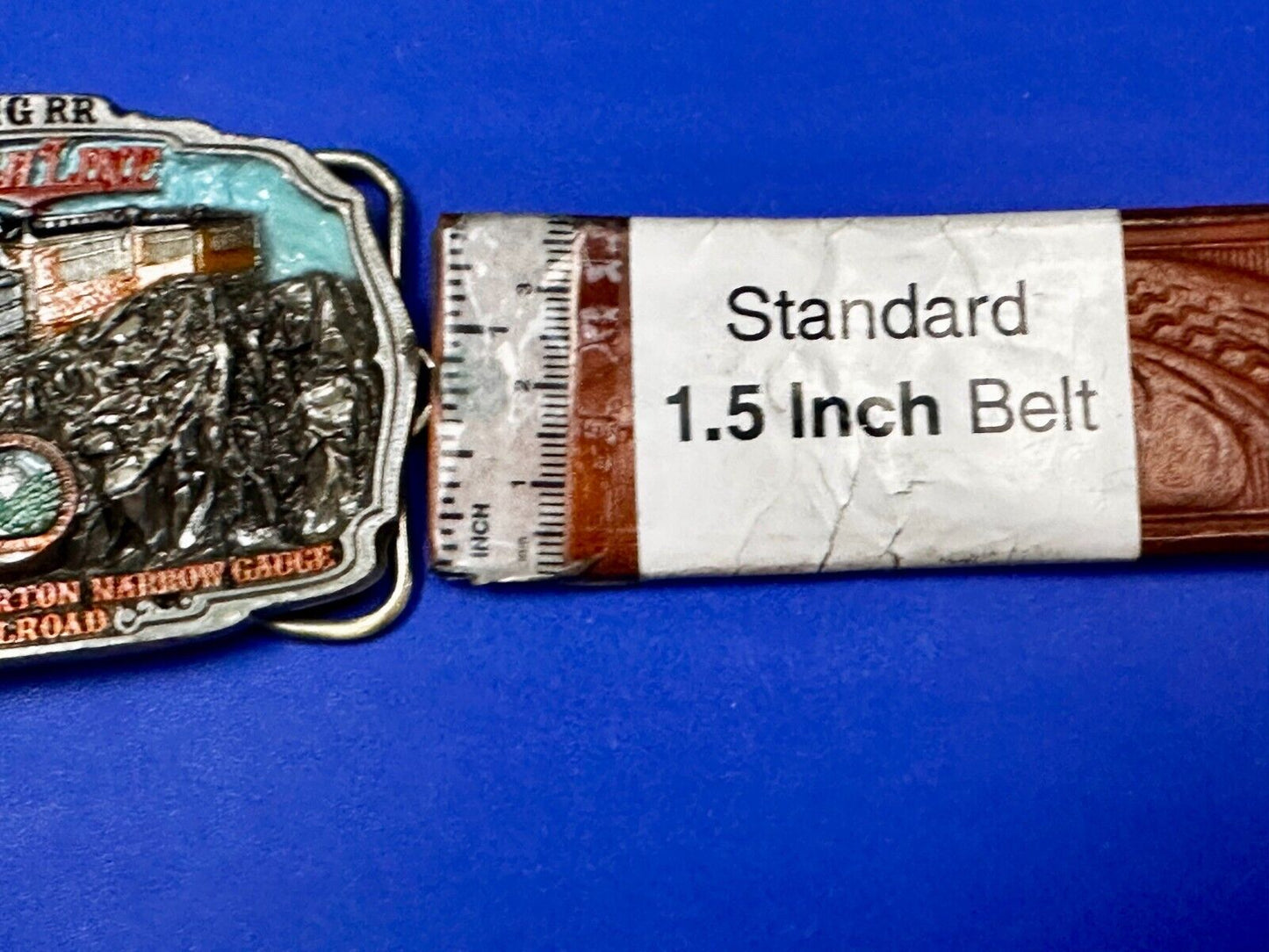 Train Rail Road Durango & Silverton Narrow Gauge C+J Colorful Belt Buckle