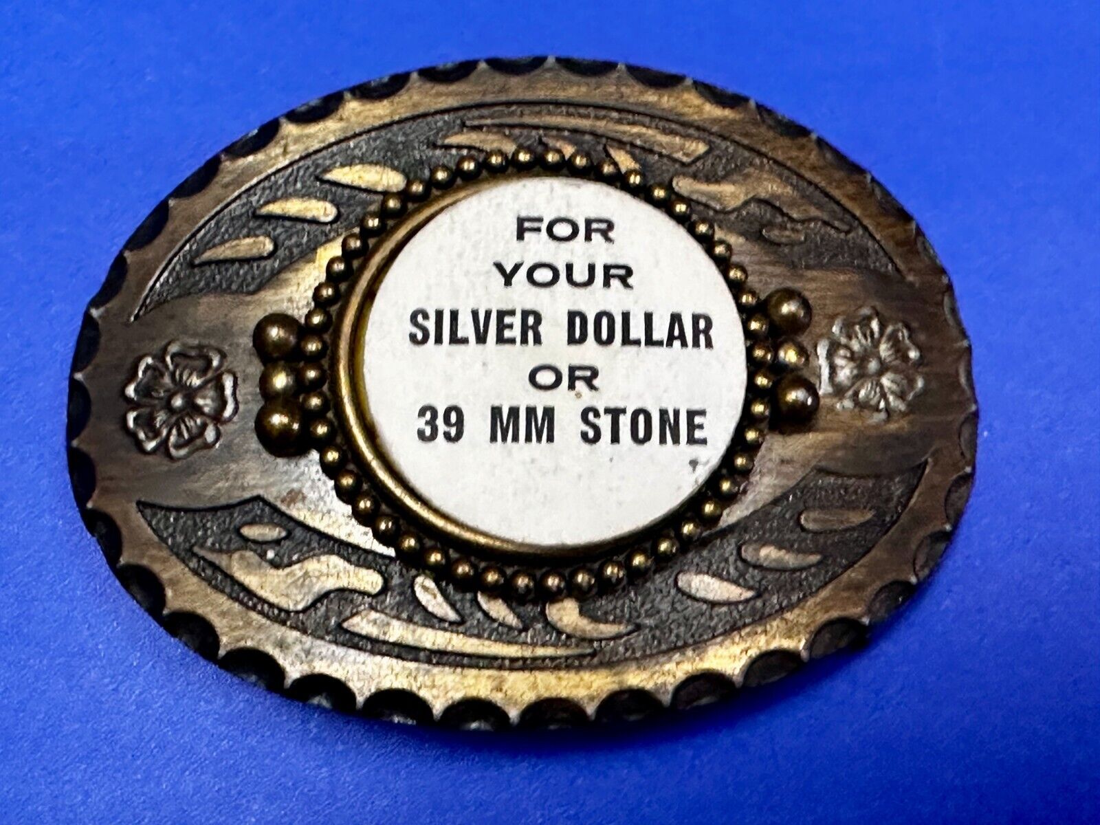 Veterans VFW Belt Buckle - or blank for your silver dollar coin or 39mm stone!