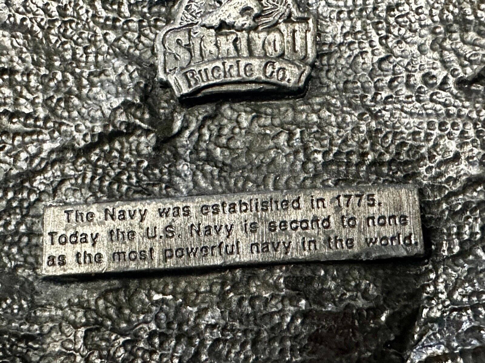 United States Navy Patriotic Flag Eagle Naval Seal Vtg 1991 Belt Buckle Siskiyou