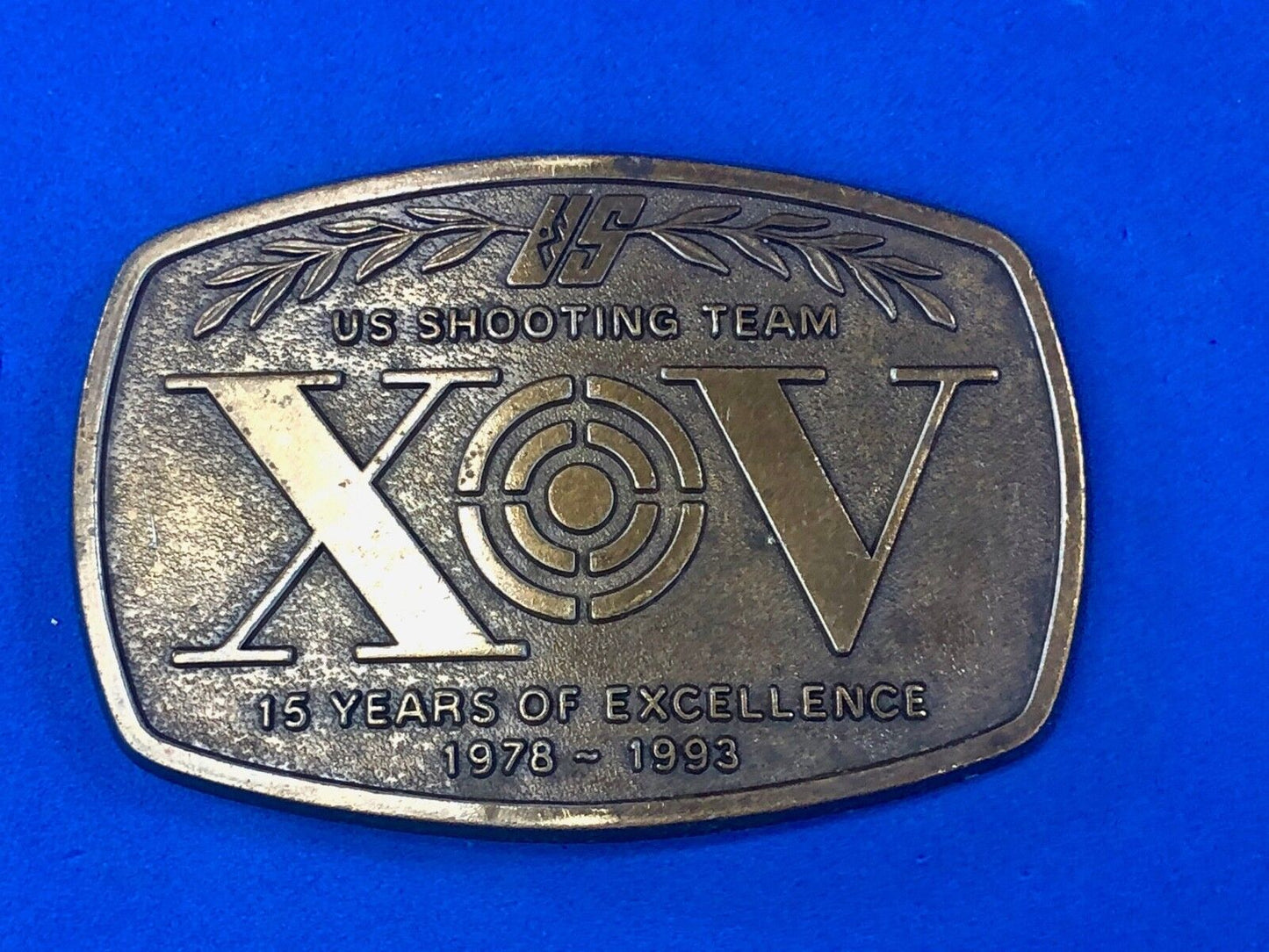 US shooting team XOV belt buckle - 15 years of excelence 