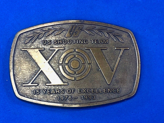 US shooting team XOV belt buckle - 15 years of excelence 