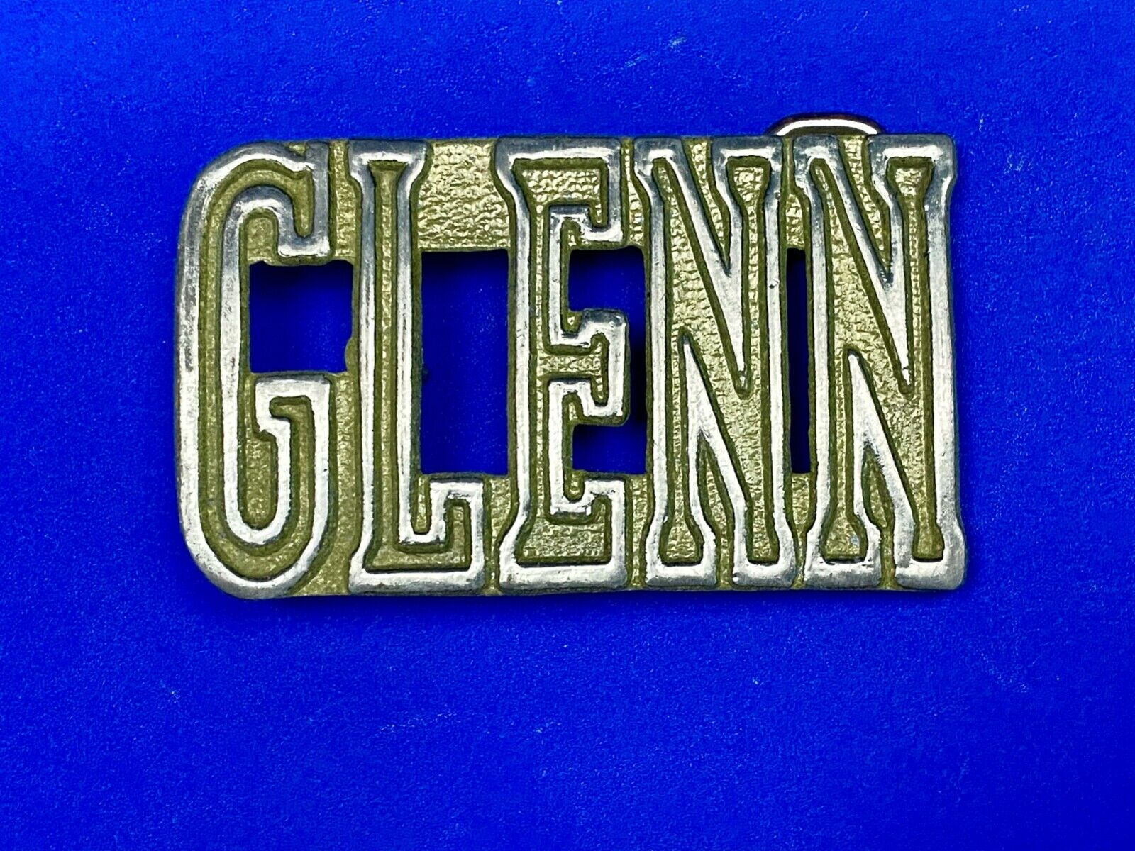 Vintage Glenn Name Block Letter Belt Buckle By The Chad Mfg. Denver Co