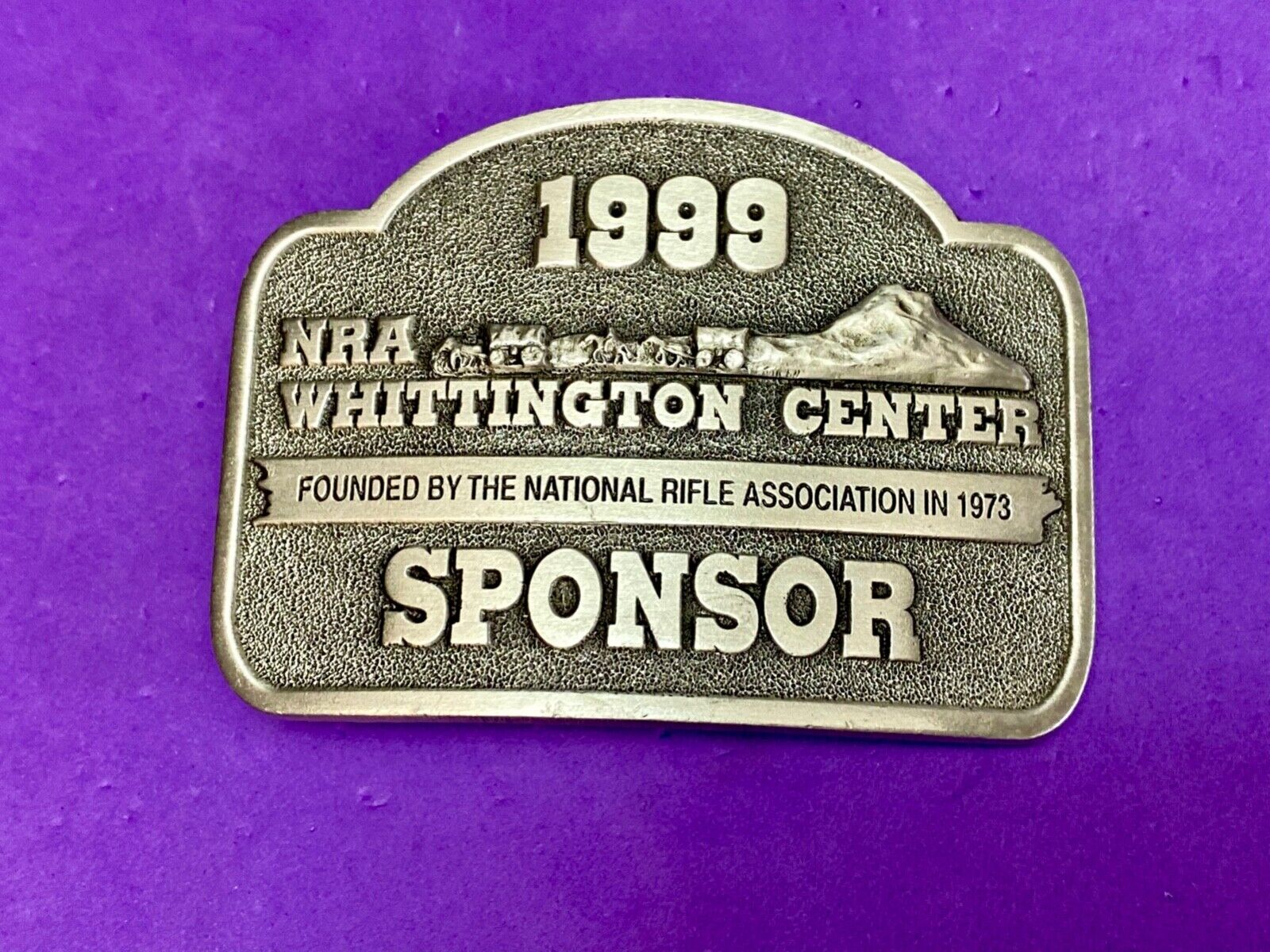 1999 NRA Whittington Center  National Rifle Associon Sponsor belt buckle