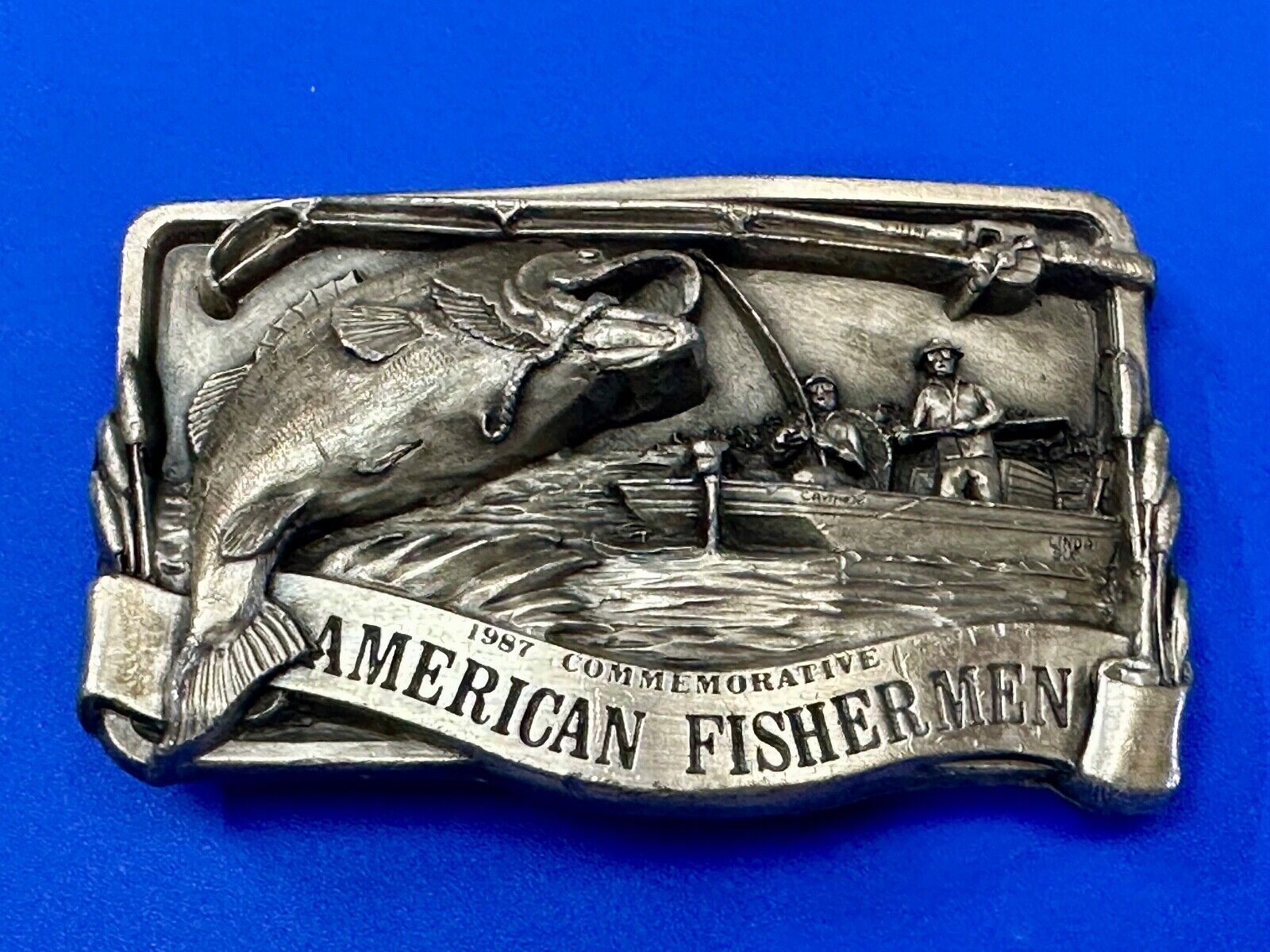 American Fisherman Vintage 1987 Commemorative Arroyo Grande Belt Buckle