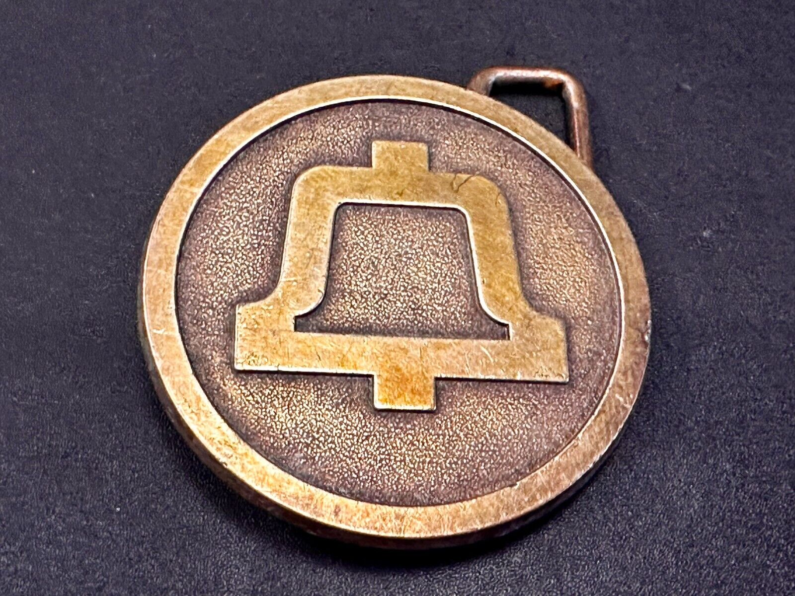 Bell Telephone Lineman Brass Tone Vintage round logo Belt Buckle