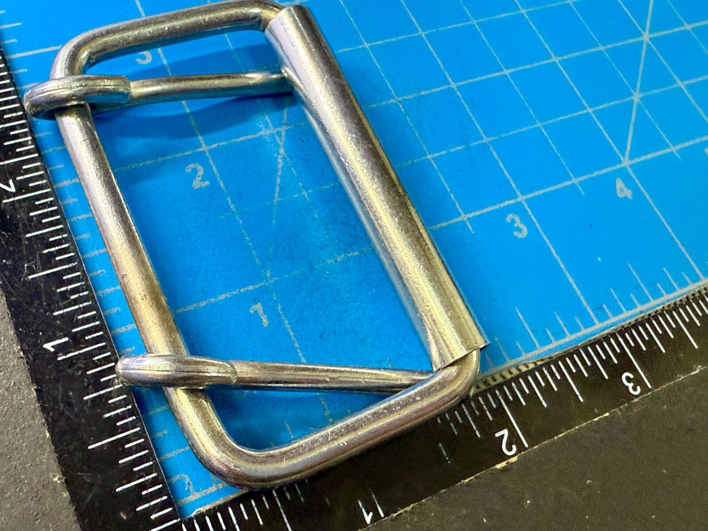 3" wide Double Prong Roller Silver Tone Replacement Uniform Belt Buckle