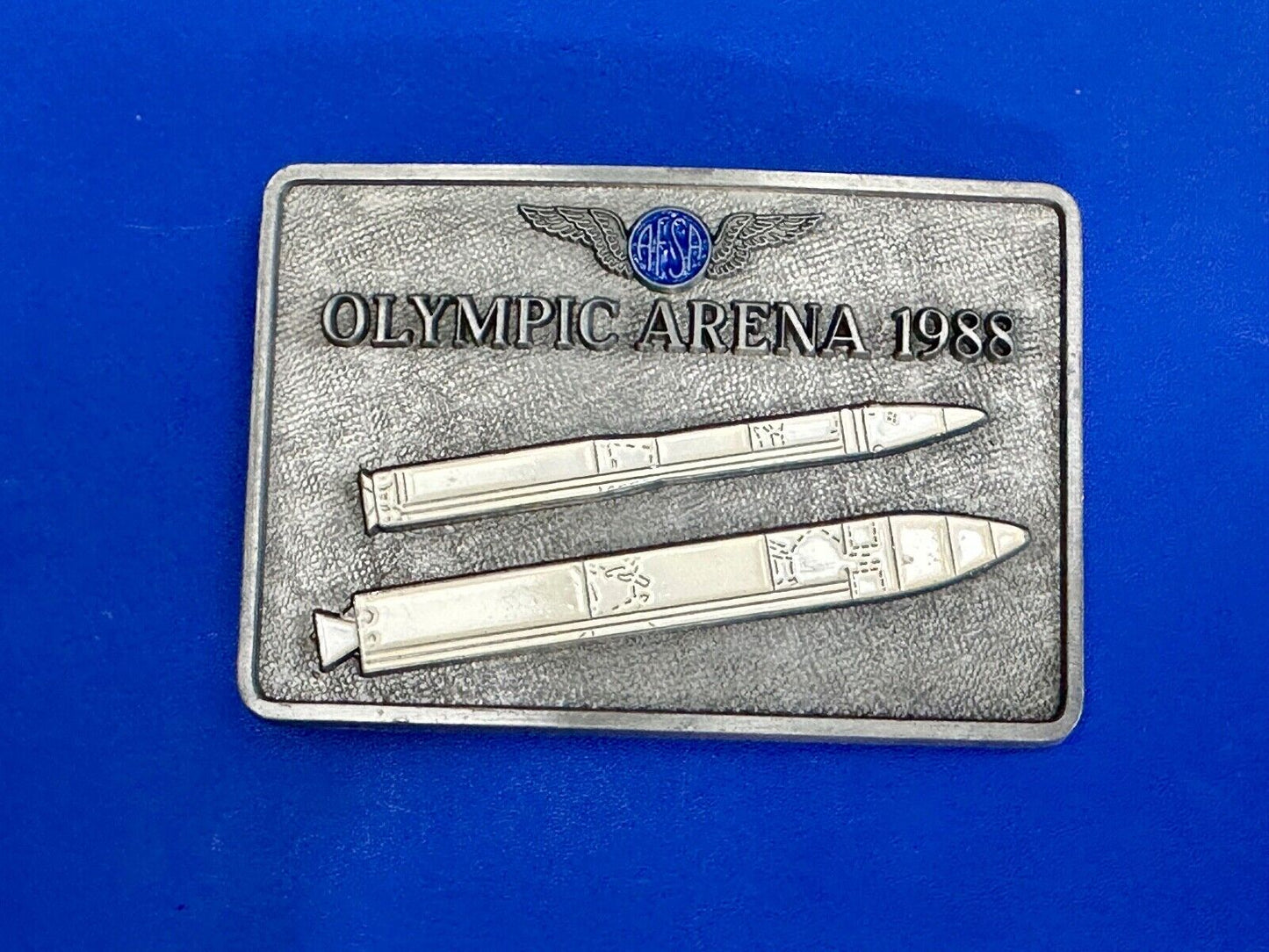 AFSA  Air Force Sergeants Association ROCKETS OLYMPIC ARENA 1988 Belt Buckle