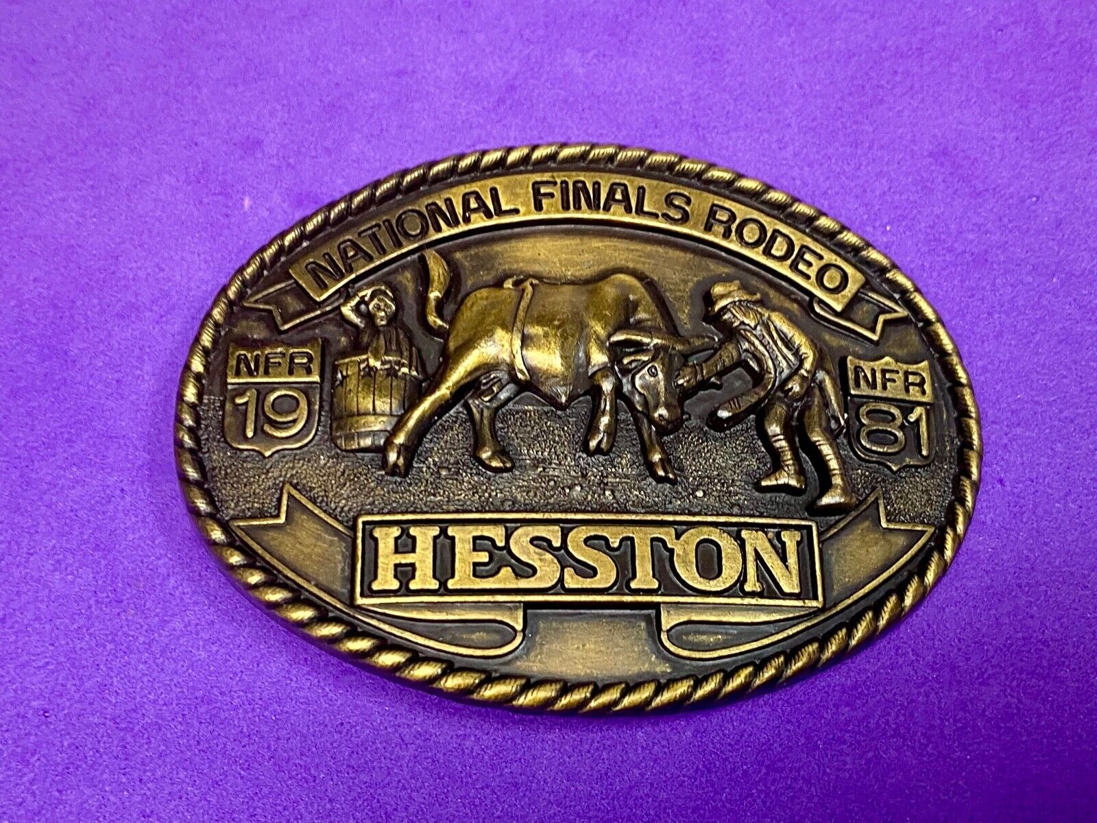 1981 Nfr Hesston Rodeo Finals, Limited Edition Collector's Belt Buckle