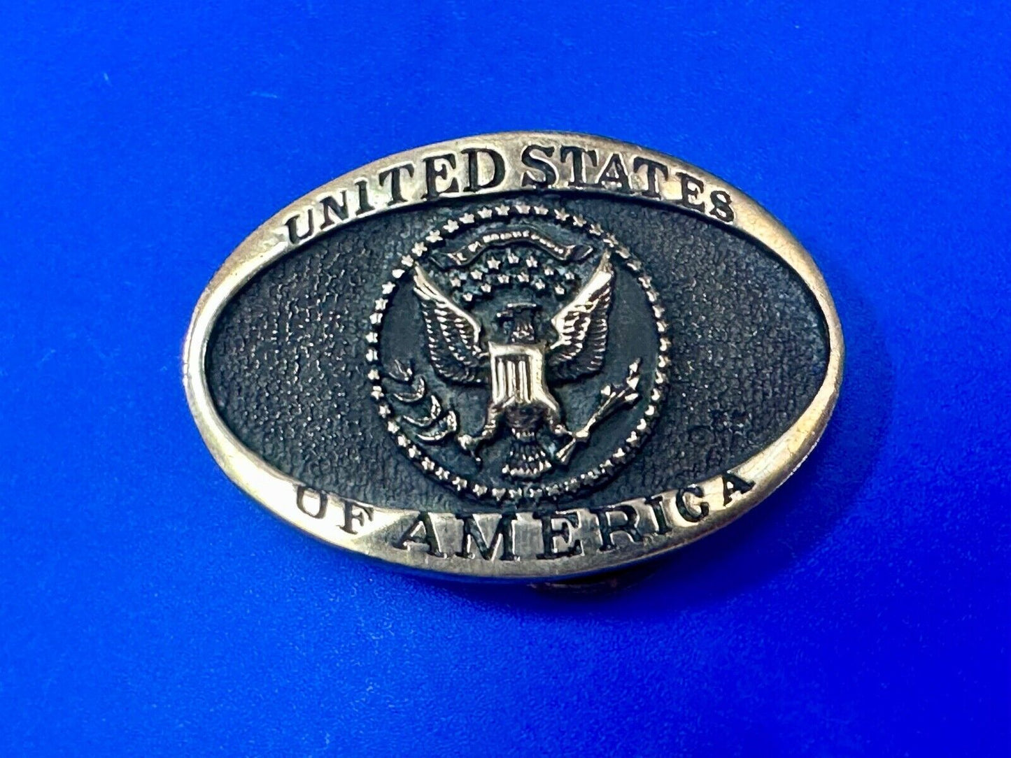 United States Of America USA Emblem, Seal Small Brass Heritage Mint Belt Buckle