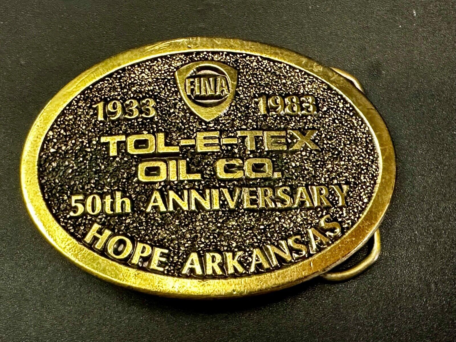 TOL-L-Tex Oil Company Hope Arkansas 50th Anniversary Great American Belt Buckle