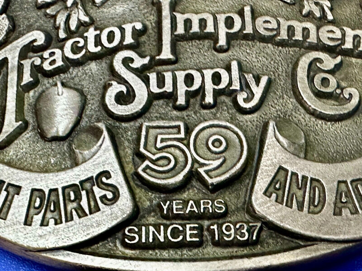 59 Years TISCO Tractor Implement Supply company Belt Buckle by Speccast