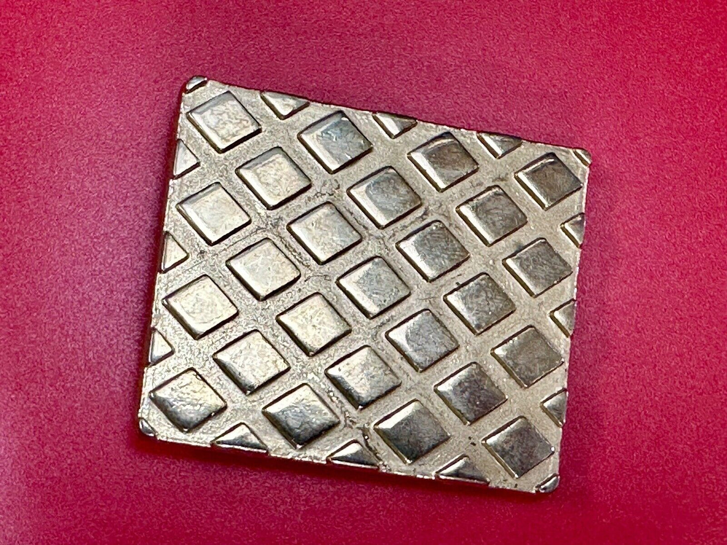 Vintage gold tone weave pattern formal replacement dress belt buckle