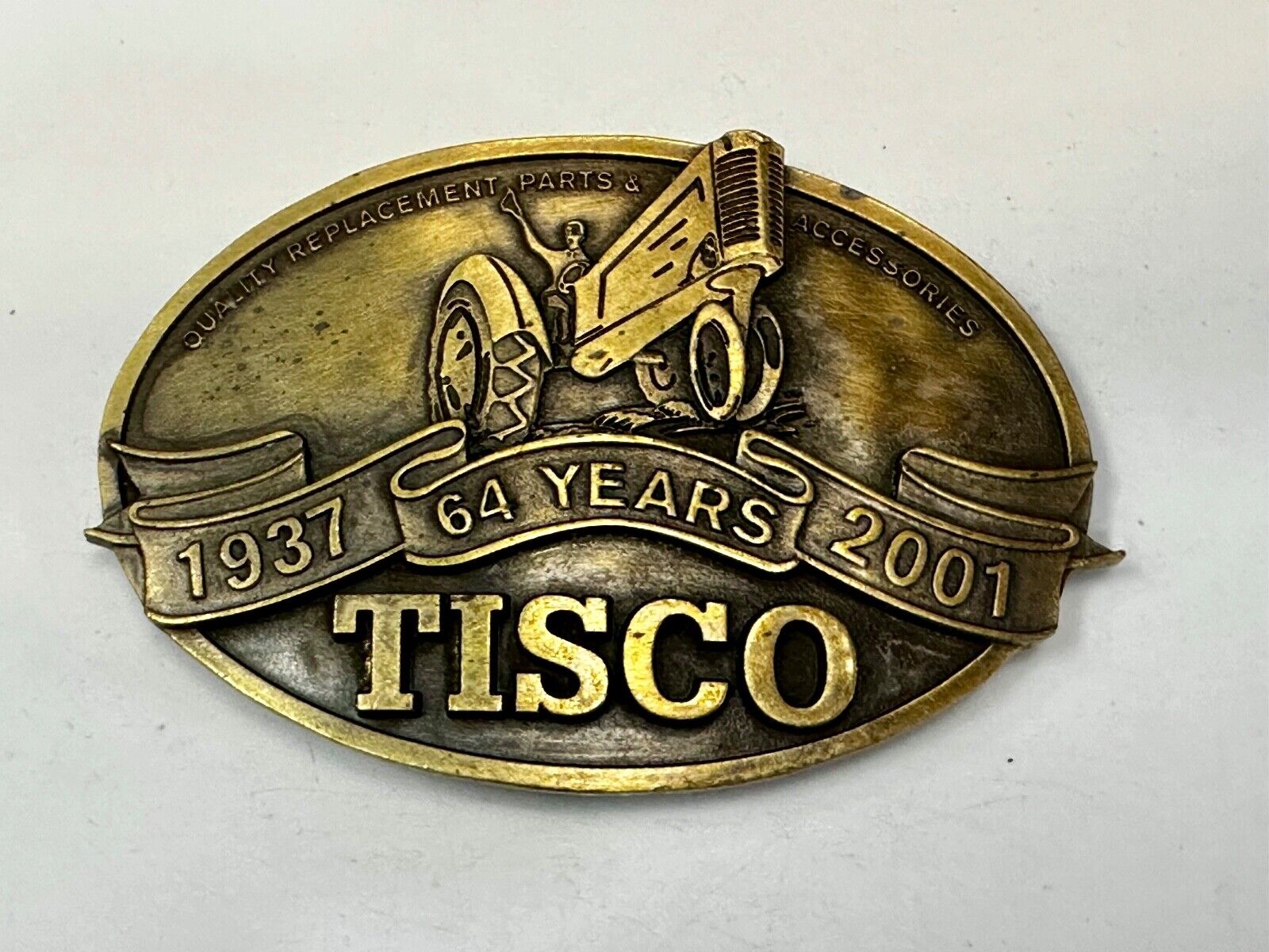 TISCO Tractor Implement Supply Replacement Parts 64 years, 2001 Belt Buckle