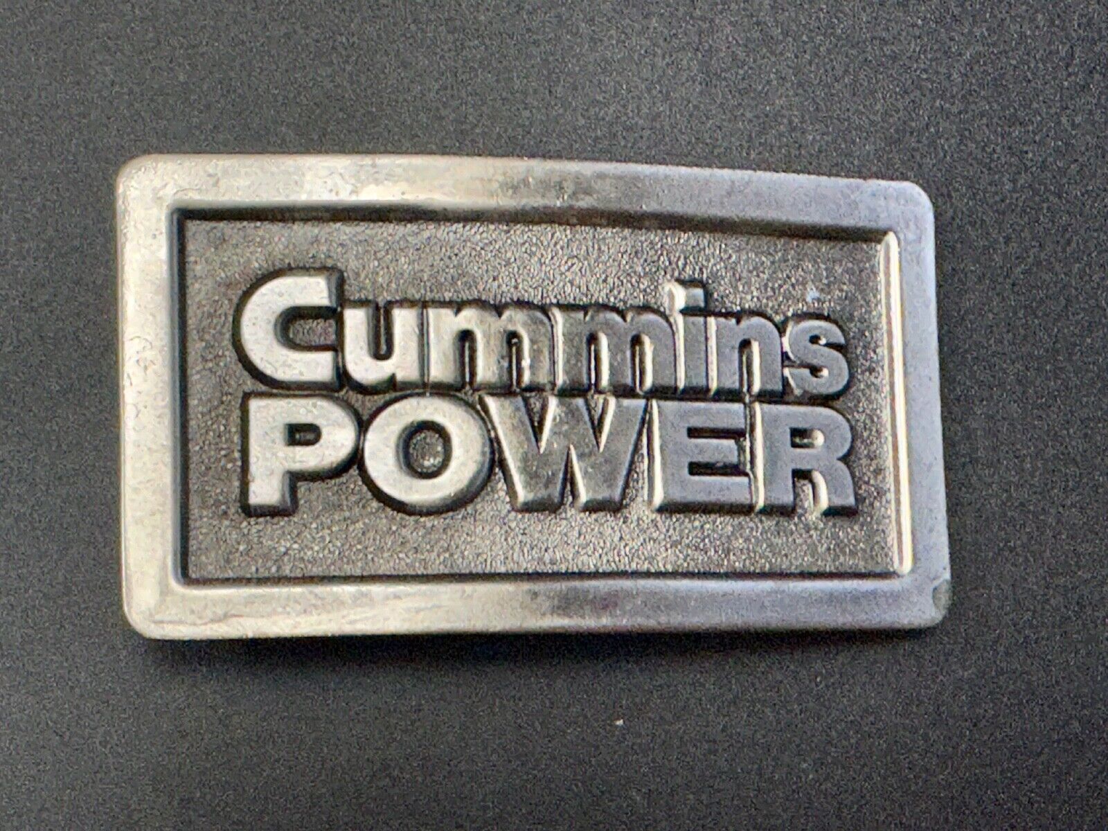 Vintage Cummins Power Promo Belt Buckle Diesel Truck Torque Vintage 1970s Lewis