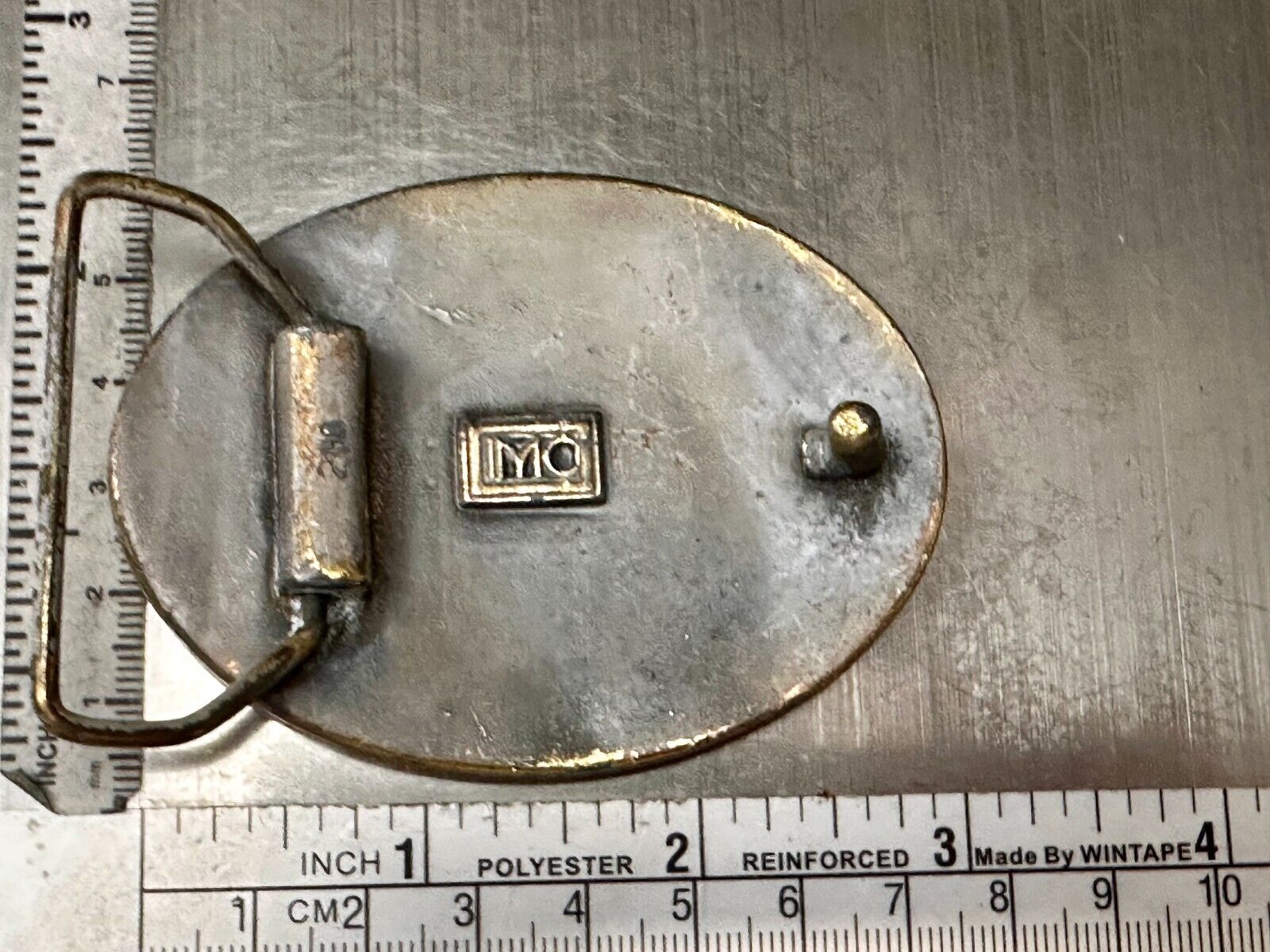 TRW Automotive Parts Advertising Vintage Belt Buckle by Indiana Metal Craft
