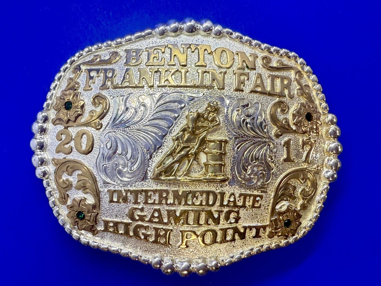 Benton Franklin Fair 2017 Gaming High Point Trophy Belt Buckle by Corriente 