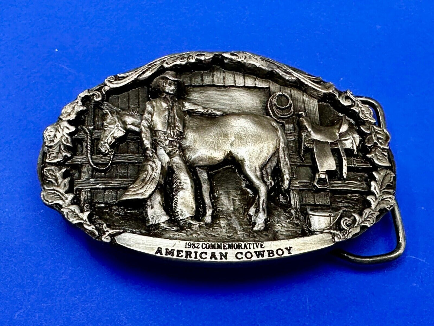 Vintage 1982 American Cowboy Commemorative Vintage Arroyo Grande Belt Buckle