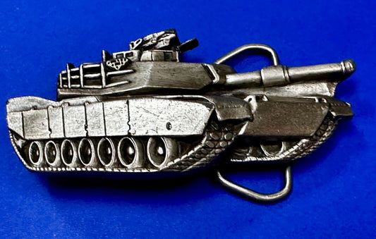 US Army Abrams Tank Anthony J Irvin Vintage 1979  Figural Bergamot Belt Buckle