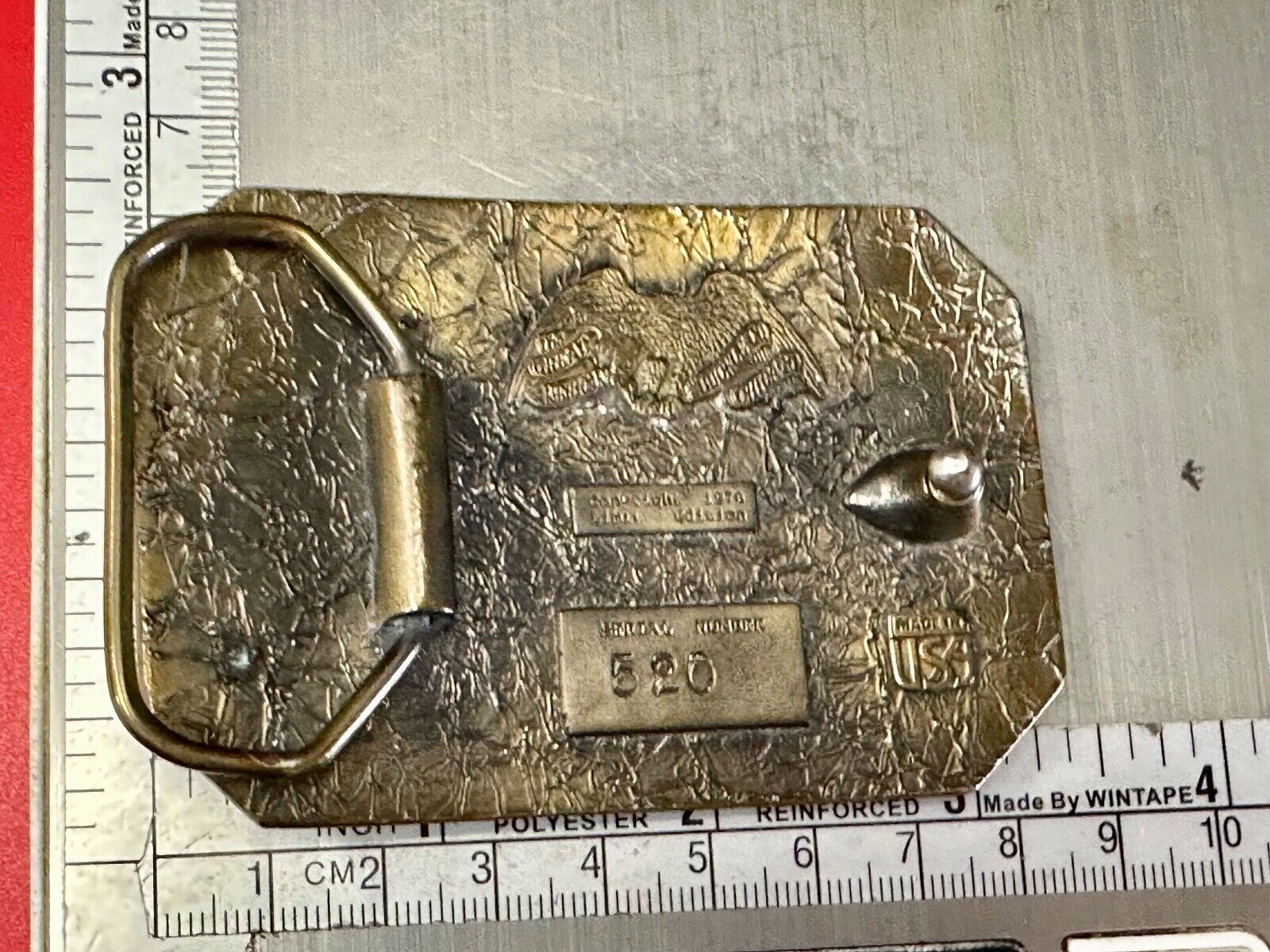 Two deer  / doe nature 1976 Great American belt buckle co - perfect hunters gift