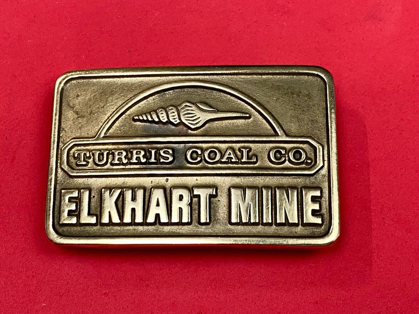 TURRIS COAL CO. ELKHART MINE ANACORTES BRASS WORKS BELT BUCKLE by ANACORTES