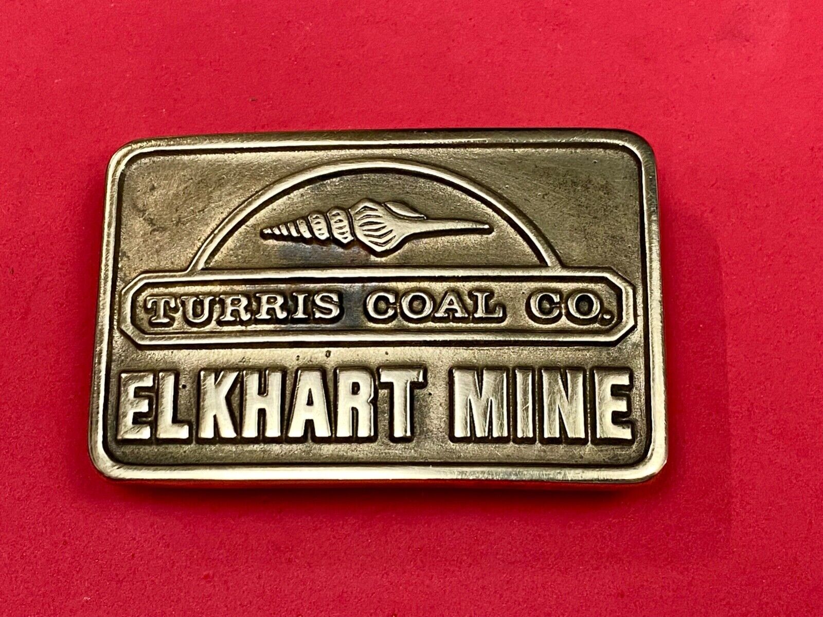 TURRIS COAL CO. ELKHART MINE ANACORTES BRASS WORKS BELT BUCKLE by ANACORTES