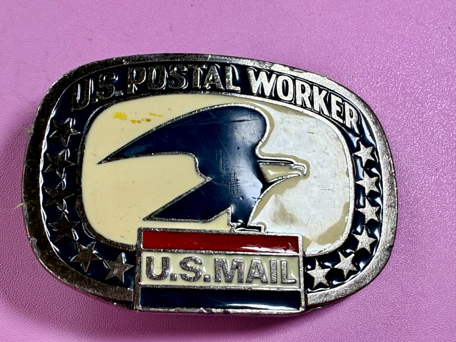 U.S. Postal Worker Service U.S Mail Vintage Buckle Bakery Belt Buckle