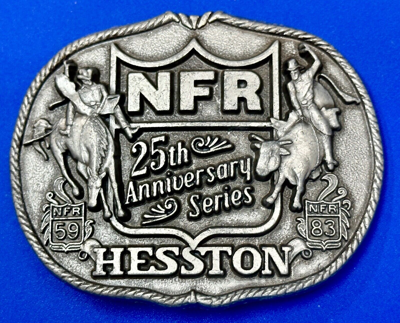 1993 Hesston National Finals Rodeo NFR 25th year celebration Belt Buckle