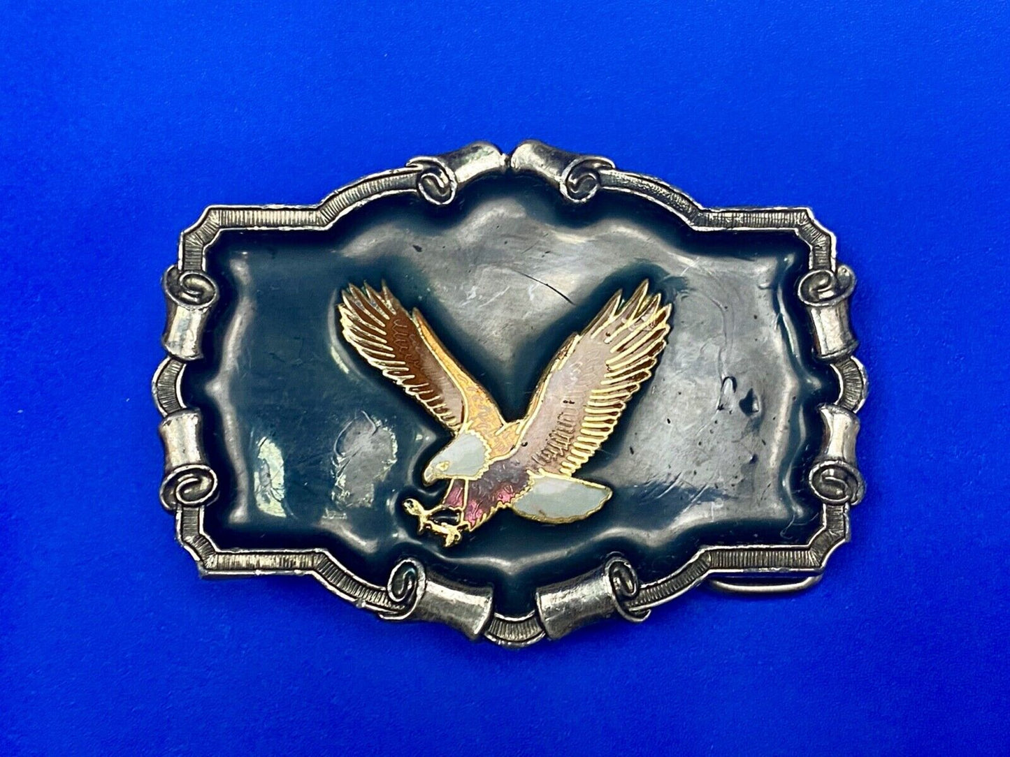 Amazing - Hunting Diving Flying American Eagle Belt Buckle - Vintage 1979 Studio