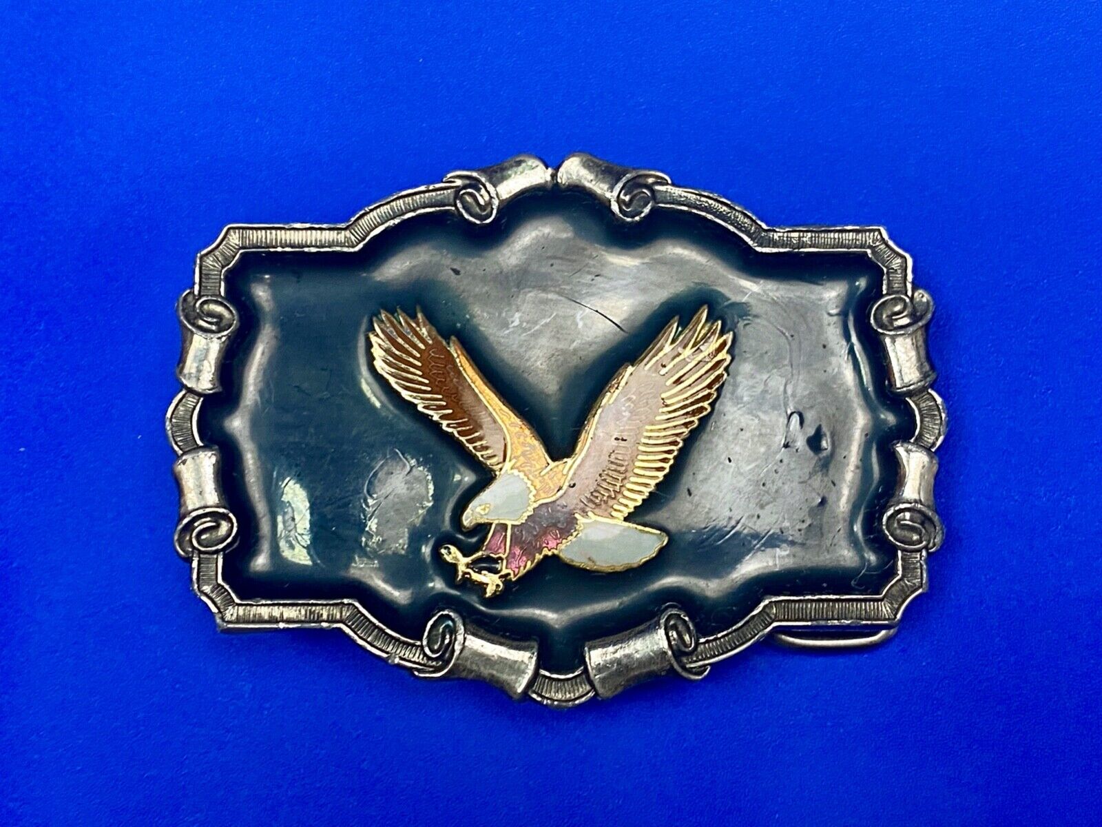 Amazing - Hunting Diving Flying American Eagle Belt Buckle - Vintage 1979 Studio