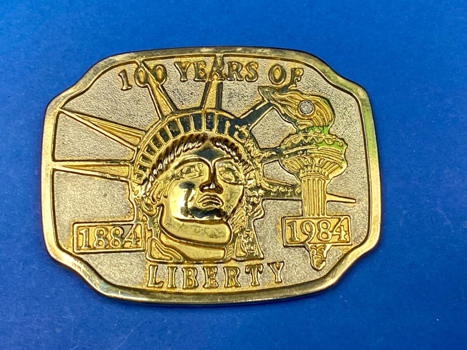 100 Years Of Liberty Statue Of Lady Liberty American Belt Buckle Patriotic Nyc