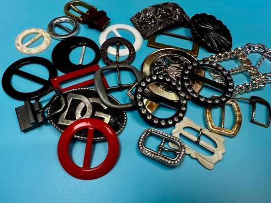 23 Vintage to Modern Scarf Slides Belt buckles -  Lot, Grab Bag - Resale Gifts!