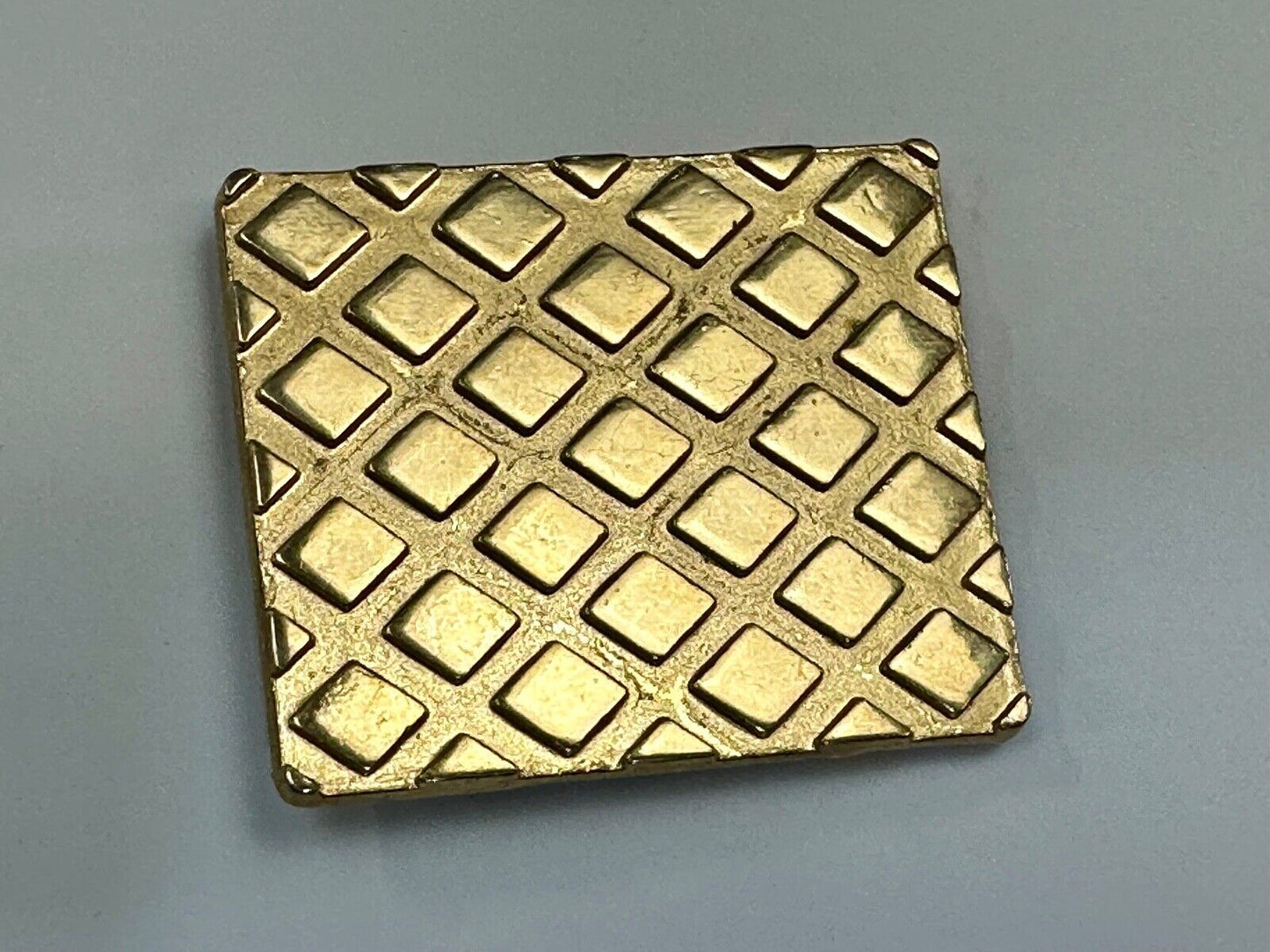 Vintage gold tone weave pattern formal replacement dress belt buckle
