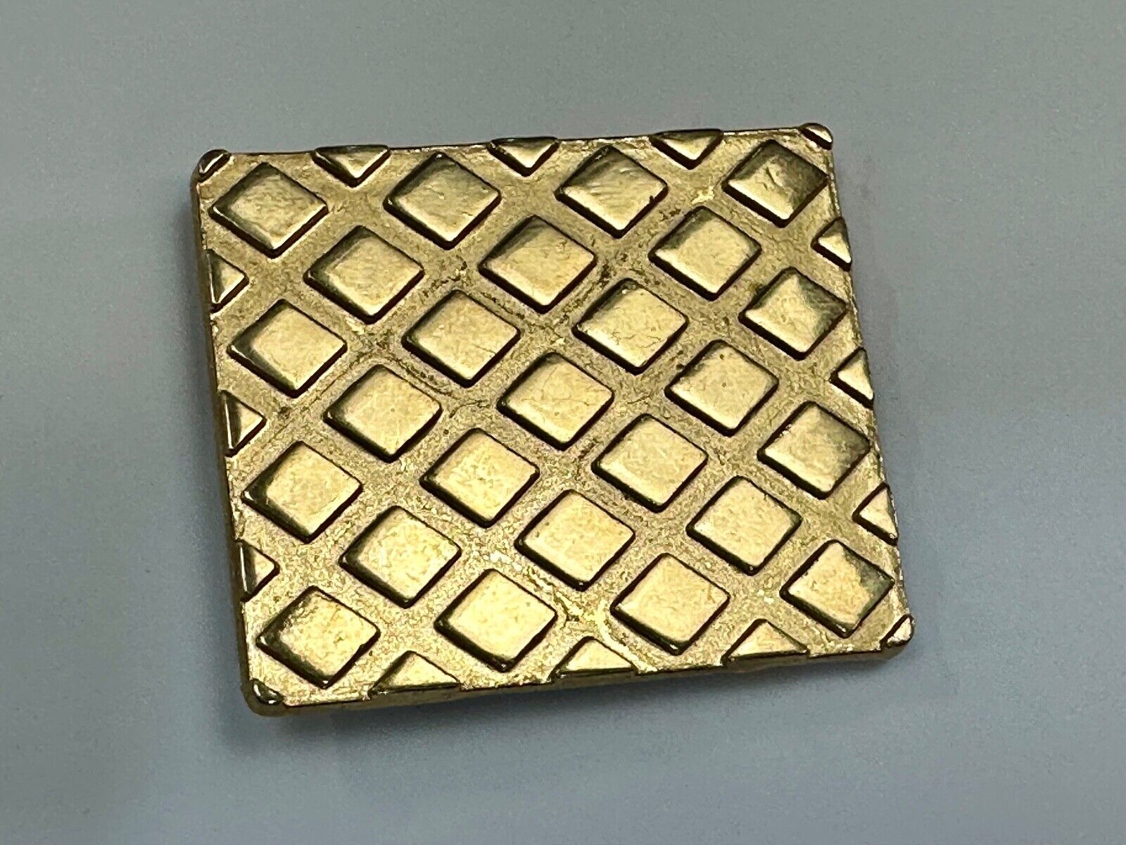 Vintage gold tone weave pattern formal replacement dress belt buckle