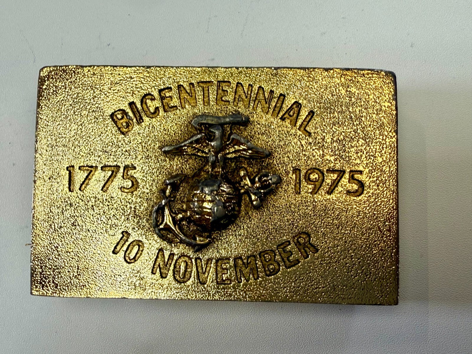 US Marine Corps Bicentennial 1775-1975 November 10 Commemorative Belt Buckle